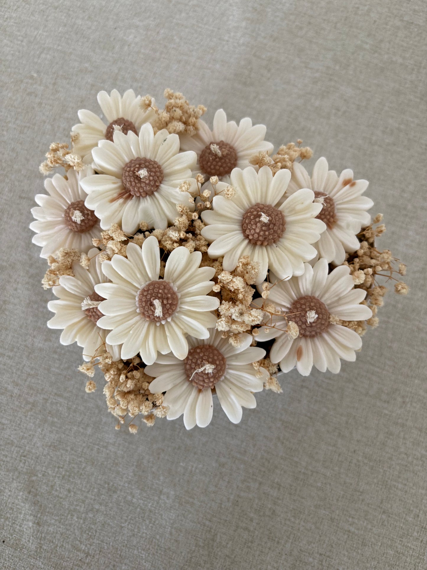 Douces marguerites blanc/brun - Pumpkin Spiced