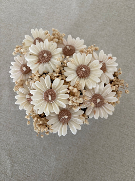 Douces marguerites blanc/brun - Pumpkin Spiced